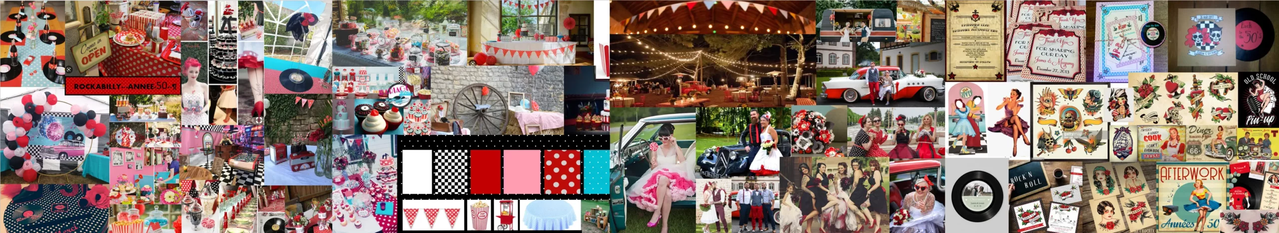 Mélanie-L-Graphic-Designer-Moodboard Mariage Rockabilly