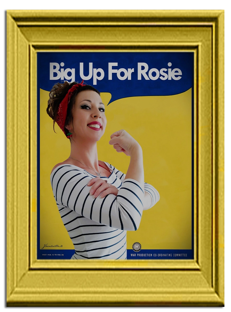 Mélanie-L-affiche-cadeau-personnalisé-Rosie the Riveter