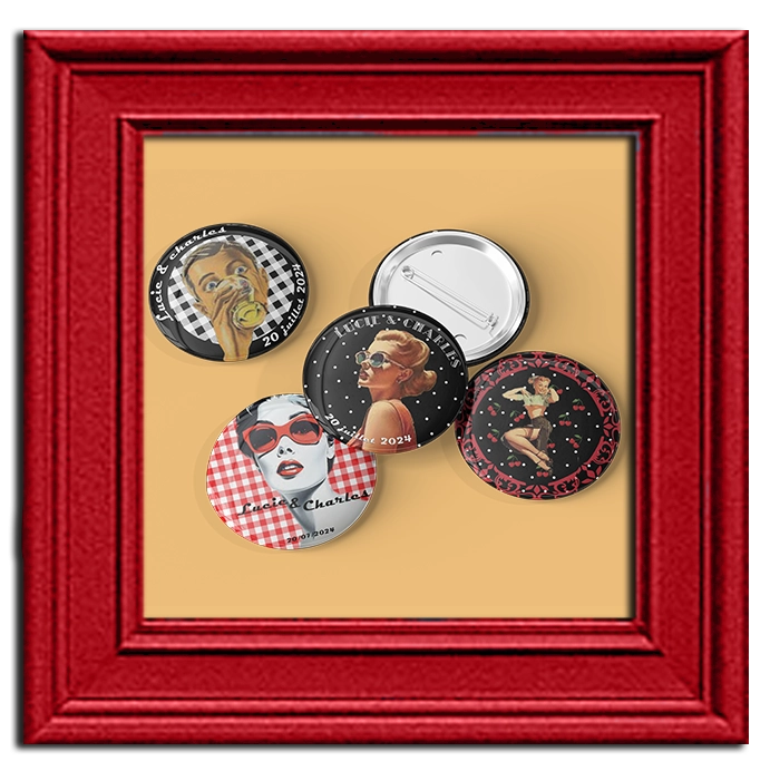 Mélanie-L-création-badges-personnalisés-mariage-rockabilly